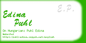 edina puhl business card